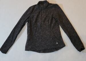 Spyder Women's Active 1/4 Zip Long Sleeve Pullover - Black - Small